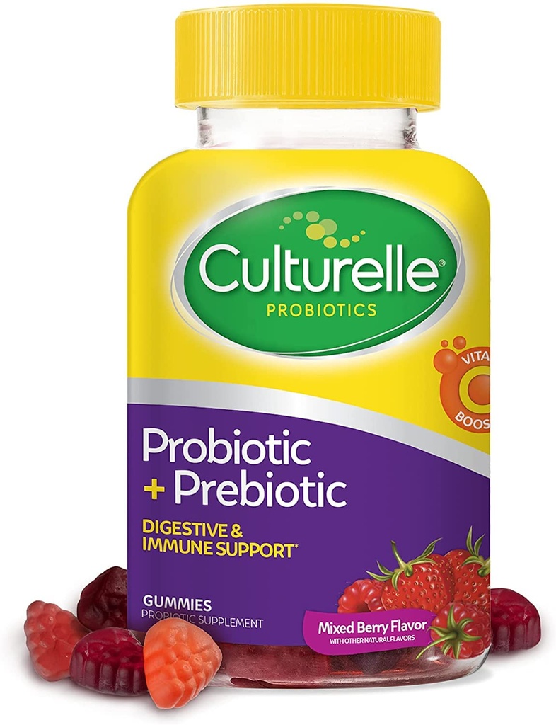 Culturelle Probiotic Gummies Bundle – Daily Probiotic Gummies for Men and Women + Daily Probiotic Gummies for Kids with Prebiotics and Vitamin C Boost, Digestive + Immune Support, Gluten Free