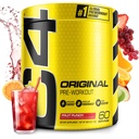 C4 Original Pre Workout Powder Fruit Punch - Witamina C do wsparcia immunologicznego - Energia do treningu wstępnego bez cukru dla mężczyzn i kobiet - 150mg kofeina + Beta Alanina + Kreatyna - 60 Służenie