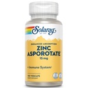 Solaray Cynk Asporotat 15 mg Chelated Complex 124; Wsparcie immunologiczne i endokrynologiczne, Cell & Skin Health Formula, 100 VegaCaps