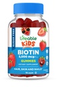 Żywe, wolne od cukru Gumiaki Biotin Biotin 124; 5000mcg Biotin 124; Great Tasting Biotin Supplement Amending 124; Gummies Biotin for Hair Growth, Skin and Nail Health 124; Witaminy do włosów dla dzieci, chłopców, dziewcząt 124; 90 Gummies