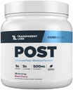 Transparent Labs Post - Post- Workout Recovery Muscle Builder z L- Glutamine, Beta- Alanina i BetaPure Betaine Bezwodny do odzyskiwania mięśni i Muscle Building - 30 Służenia, Black Cherry