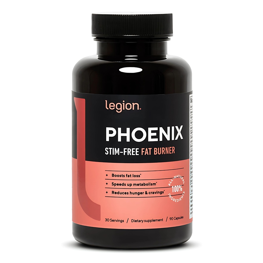 LEGION Phoenix Termogeniczne spalacze tłuszczu & pigułki utrata masy ciała - 30 Służenia, 90 Kapsułki (Kofeina wolna)