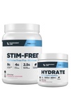 Transparent Labs Stim-Free Pre-Workout (30 Servings, Strawberry Lemonade) & Hydrate Electrolytes Powder (40 Servings, Tropical Punch)