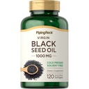 Piping Rock Black Seed Oil Softgel Kapsułki 124; 1000mg 124; 120 tabletek 124; Cold Pressed Supplement Amend124; Nigella Sativa Amend124; Solvent Free, Non-GMO, Gluten Free