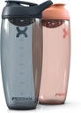 Promixx Pursuit Protein Shaker Bottle (32 oz) - Silent No- Ball Mixer, Leak- Proof Lid, BPA / BPS & Phthalate- Free ECOZEN - Easy- Clean Shaker Cup for Protein Shakes, Pre & Post- Workout Smoothies