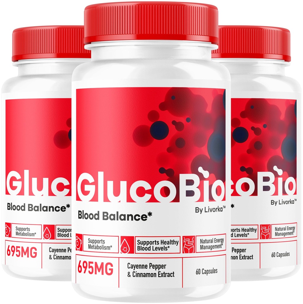 (3 Pack) GlucoBio kapsułki - Oficjalne Gluco Bio Support Pills, Zaawansowana formuła dla równowagi ogólnej, GlucoBio Pigułki, Suplement GlucoBio, Opinie Glucovio, 90 Kapsułki na 3 miesiące