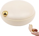 iplusmile Travel Pill Organizator, 4 Komory Przenośny Pill Case, Codzienne opakowanie na leki dla Vitamin Fish Oil Supplements, Business Trip Essentials (Beige)
