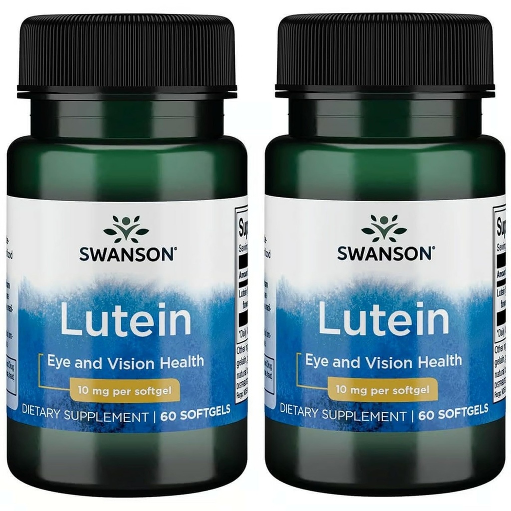 Swanson Lutein 10 Miligramów 60 Sgeli (2 opakowania)