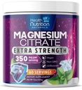 Magnezu Citrate Supplement 350mg - Magnezu Citrate w proszku Drink Unflavored - Mag Citrate & Aquamine Supplements for Bone, Heart & Muscle Support, Sugar Free, Gluten Free, Wegan - 60 Servings