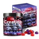 Monowodny Gummie Creatyna Kompleks 8000mg dla mężczyzn i kobiet, Zawierające L- karnityna & Tauryna, Budować mięśnie, Energia Boost, Szybszy odzysk, Cukier wolny i Wegan, Malina i Blackberry, 120 Hrabia