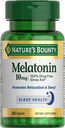 Nature 's Bounty Melatonin, 100% beznarkotykowa pomoc na sen, Suplement diety, 10 mg, 60 Count