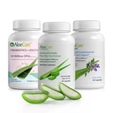 AloeCure Organic Aloe Vera kapsułki Pack - 3 kawałki - VeraFlex, Aloe Vera kapsułki, Probiotyki + Enzymy