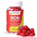 Żelazo Suplement dla Dzieci i Dorośli - Żelazo Bisglicinate Gummies 25mg z Liposomal VIT C - Chelated Żelazo Suplement dla Kobiet i Mężczyzn - 60 Gummies, 1 Miesiąc Dostawy