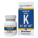 Superior Source Advanced Triple K - Supplement Bone Health & Strength Supplement - Formuła wsparcia odporności z witamin K1 & K2 - Witamina Aid Wchłanianie wapnia - 30 natychmiastowe rozpuszczalne tabletki