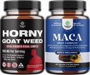 Paleta Goat Weed z Black Maca Root, Tongkat Ali, Saw Palmetto & Panax Ginseng Extract for Stamina & Energy i Black Maca Root z Syberyjskim Ginseng Ashwagandha - Suplement Wellness mężczyzn