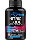 Nitric Oxide Supplement for Men & Women 2250 mg - Nitric Oxide Booster - Pine Bark | L-Arginine | L-Citrulline | Beet Root | Vitamin C & B12 - Muscles, Energy & Circulation - Made in USA, 90 Capsules
