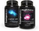 Intelligent Labs 2- in-1 Bundle of MagEnhance Supplement (with Magnezu L- Threonian, Glycinate & Taurate) and 5MG 5- MTHF Methylfolate as Quatrefoll Acid ® (MTHFR Supplement for Methylation Support)