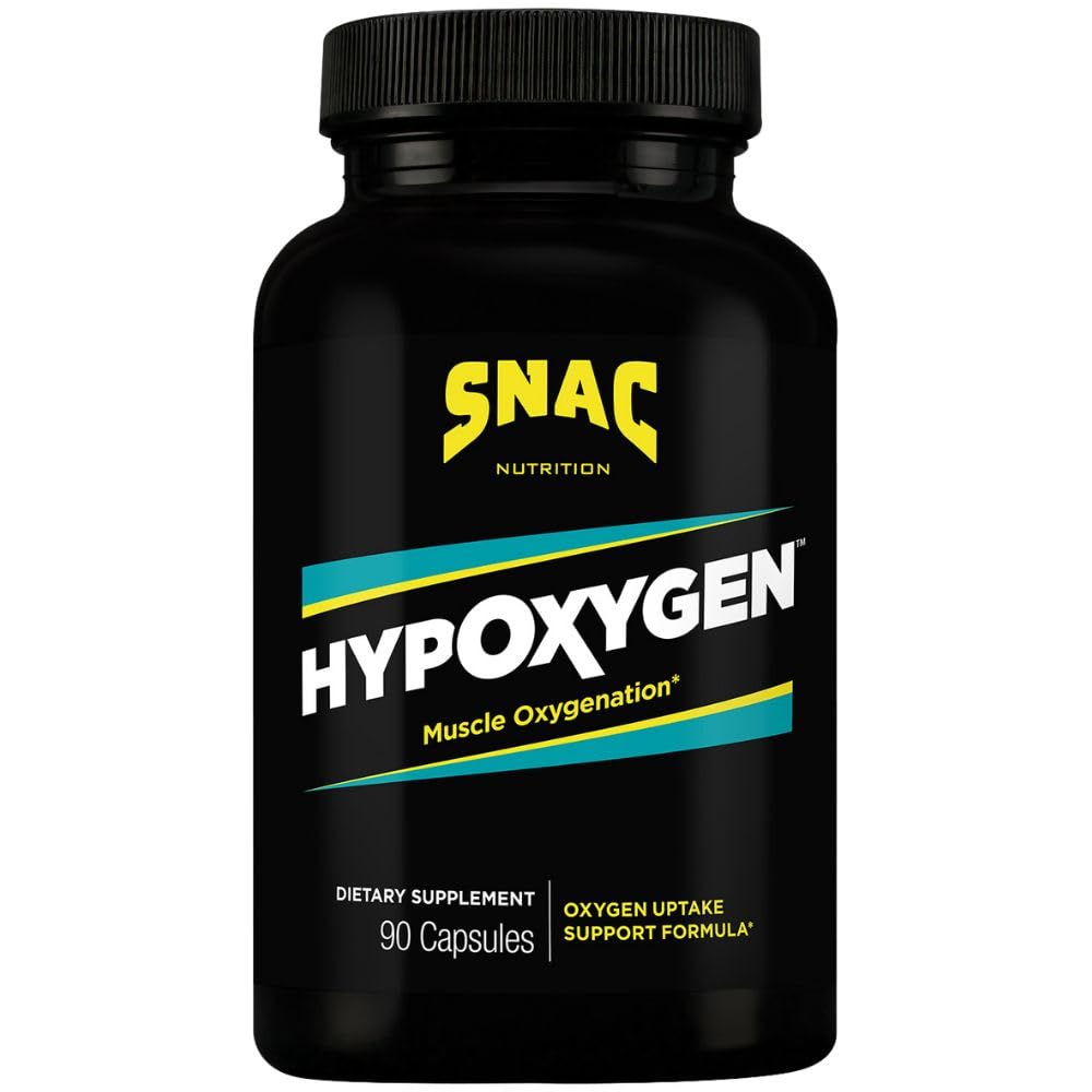 SNAC HypOxygen - Wydajność utleniania mięśni i suplement Endurance, Poprawia ciało VO2 Max & Assists z odzysku z ćwiczeń wysokiej powtórzenia, 90 Kapsułki wegetariańskie (45 Służenie)