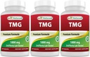 Najlepsi naturale TMG Trimetyloglicyna (w postaci Betaine Bezwodny) 1000 mg Podawanie - 120 Kapsułek - Zdrowe poziomy homocysteiny i wsparcie metylacji (120 Liczba (Opakowanie po 3))