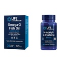 Life Extension Omega-3 Fish Oil Gummy Bites i N- Acetyl- L- Cysteina immunologiczne i układu oddechowego