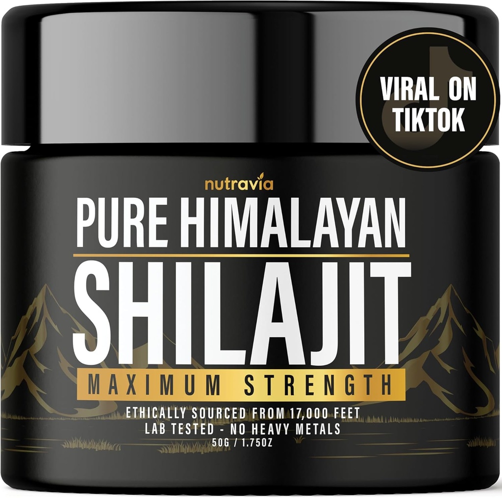 Shilajit Pure Himalayan Organic Resin - Natural Authentic Lab Tested Formuła dla mężczyzn, Kobiety - No Heavy Metals - 600mg Max Siła z 85 + Ślad minerałów Golden Grade Supplement Shilajit (1 opakowanie)