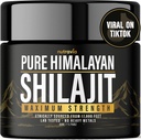Shilajit Pure Himalayan Organic Resin - Natural Authentic Lab Tested Formuła dla mężczyzn, Kobiety - No Heavy Metals - 600mg Max Siła z 85 + Ślad minerałów Golden Grade Supplement Shilajit (1 opakowanie)
