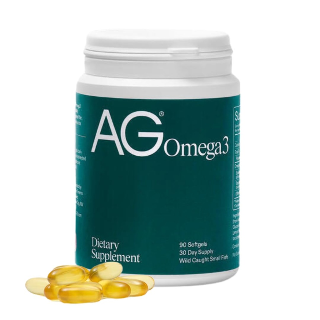 AG1 Omega 3 Fish Oil Softgels - 2000mg EPA & DHA z Wild- Caught Fish, Supports Heart, Brain & Joint Health