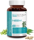 Biovitalia Plant Based Neem 1000mg Kapsułka dla mężczyzn i kobiet 124; Suplement diety Biologiczny 124; Wsparcie zdrowe i promowanie detoksykacji - 60 Kapsułki wegańskie