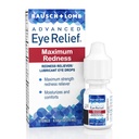 Bausch + Lomb Advanced Eye Relief, Maximum Reliever Residever and Lubricant Eye Drops, Soothes Burning & Irritated Dry Eyes, Moisturizes & Comforts, 0.5 Fl Oz (Opakowanie 6)