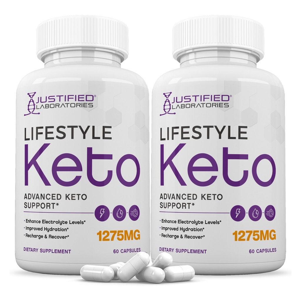 Uzasadnione Laboratoria (2 Pack Lifestyle Keto Pigułki 1275MG Nowa i ulepszona formuła zawiera jabłko Cydr Octan Extra Virgin Olive Oil Powder Green Tea Leaf 120 Kapsułki