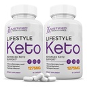Uzasadnione Laboratoria (2 Pack Lifestyle Keto Pigułki 1275MG Nowa i ulepszona formuła zawiera jabłko Cydr Octan Extra Virgin Olive Oil Powder Green Tea Leaf 120 Kapsułki