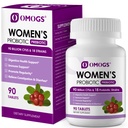 OMOGS Kobiecy Probiotyk, z ekstraktem żurawinowym, Organiczne Prebiotyki i Witamina C, 90 Miliard CFU, 18 Szczepów, Pomoc dla Boost Immune, Digestive, Gut Health & Kobiet 's Health, Gluten & Soy Free, 90 Tabletki