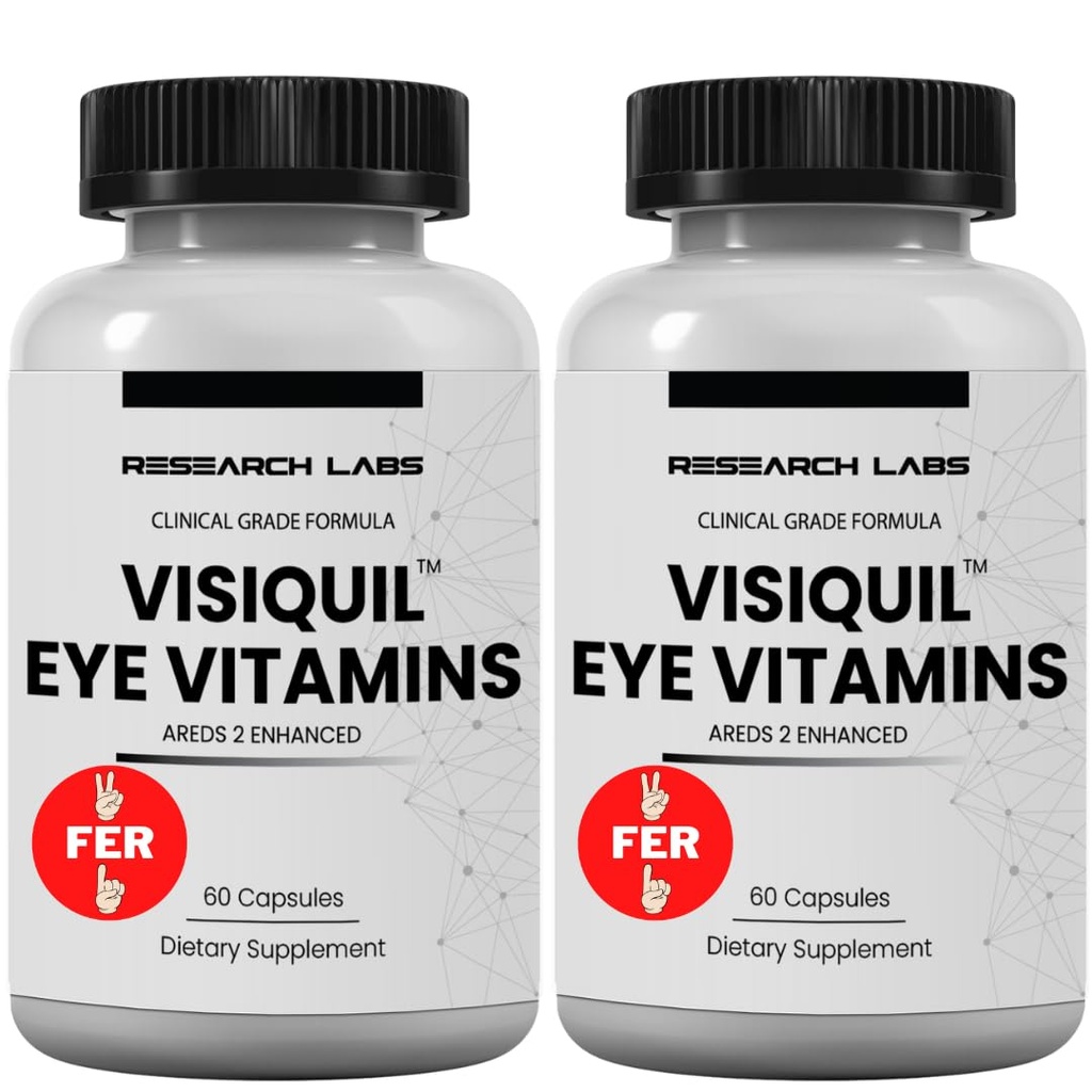 Badania Labs Eye Vitamins Zwiększona absorpcja AREDS 2 Plus Formuła 20mg Luteina, 10mg Zeaksantyna, Bilberry, Eyebright, Cynk, ALA, Quercetin i inne sprawdzone składniki do walki z problemami oczu