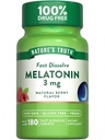Nature 's Truth Melatonin 3 mg szybko rozpuszczalne tabletki 124; 180 Hrabia 124; Natural Berry Flavor Agregat 124; Wegan, Non-GMO & Gluten