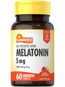 Sundance Melatonin 5 mg szybko rozpuszcza tabletki 124; 60 Hrabia 124; Natural Berry Flavor 124; Wegetarianin, Non-GMO, i gluten suplement wolny