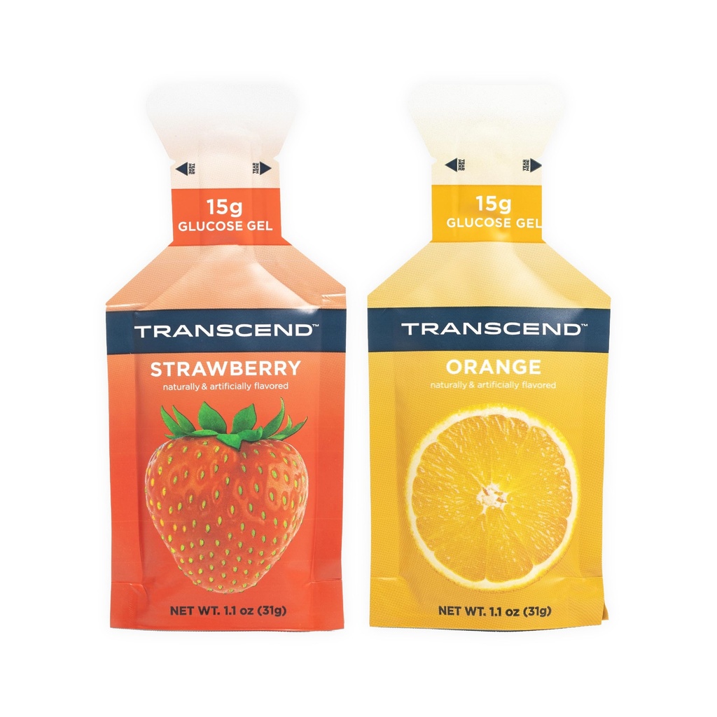 Transcend Foods Truskawka + żele pomarańczowe (1.1 oz, Pack of 10)