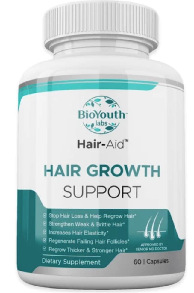 Labs Hair Growth Vitamin Suplement do grubszego wzrostu włosów, 60 Kapsułki - odżywczy mieszanka witaminy E, Malina Keton, Żelazko i Piła Palmetto do zminimalizowania utraty włosów dla obu kobiet i mężczyzn.