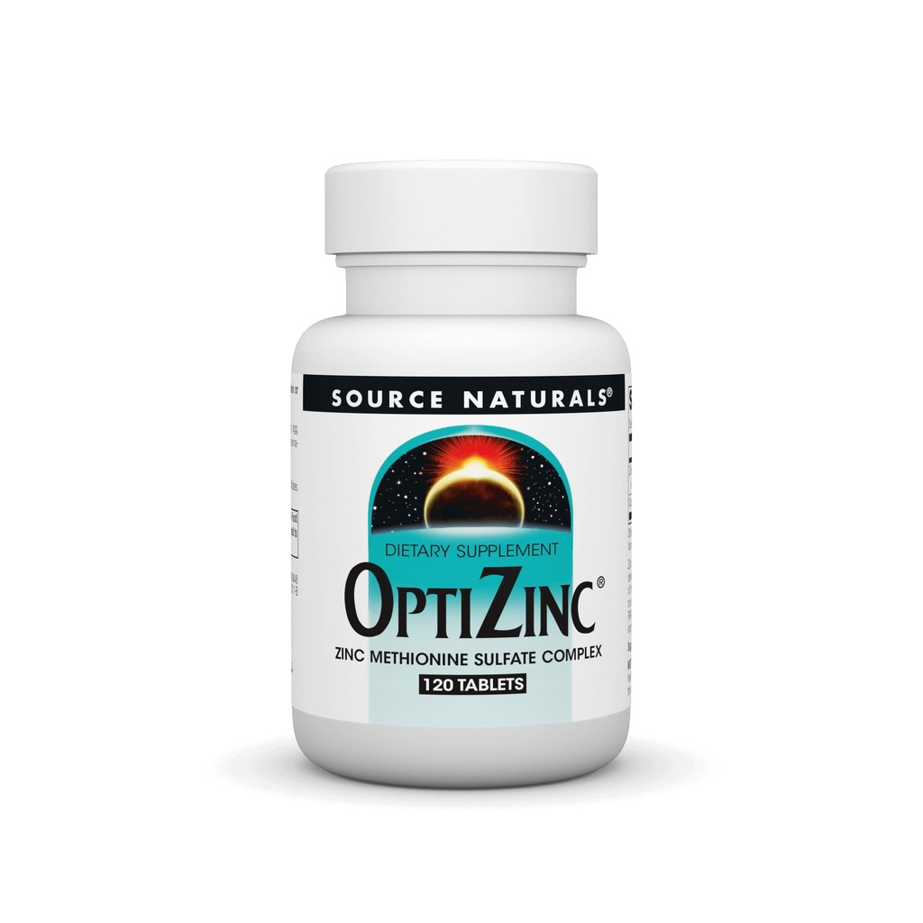 Źródło Naturals OptiZinc Cynk Metionine Sulfat Complex & Dietetic Supplement * - 120 tabletek