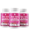 1 Body Hair Skin Nails Witamina Complex z Biotin - Kompletna formuła z 26 Witaminy zasadnicze dla mężczyzn i kobiet - 3 Pack