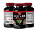 Gray hair reversal supplements - GRAY HAIR REVERSE COMPLEX - Fo-Ti Root Powder, Vitamin B-6, Horsetail Aerial Parts, Barley Grass Juice Powder, Hair restoration for men, Anti gray 1 Bottle 60 Caps