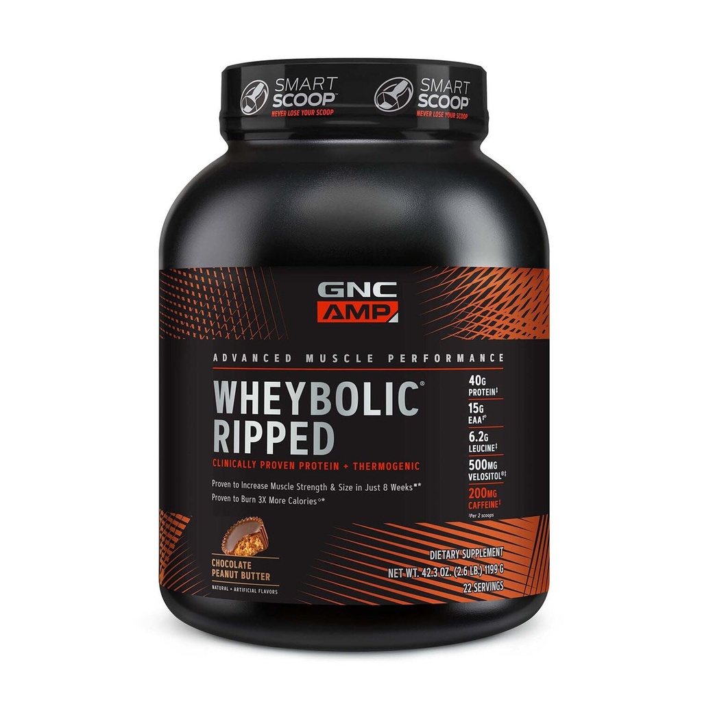 GNC AMP Wheybolic Ripped - Czekoladowe masło orzechowe (22 Servings)