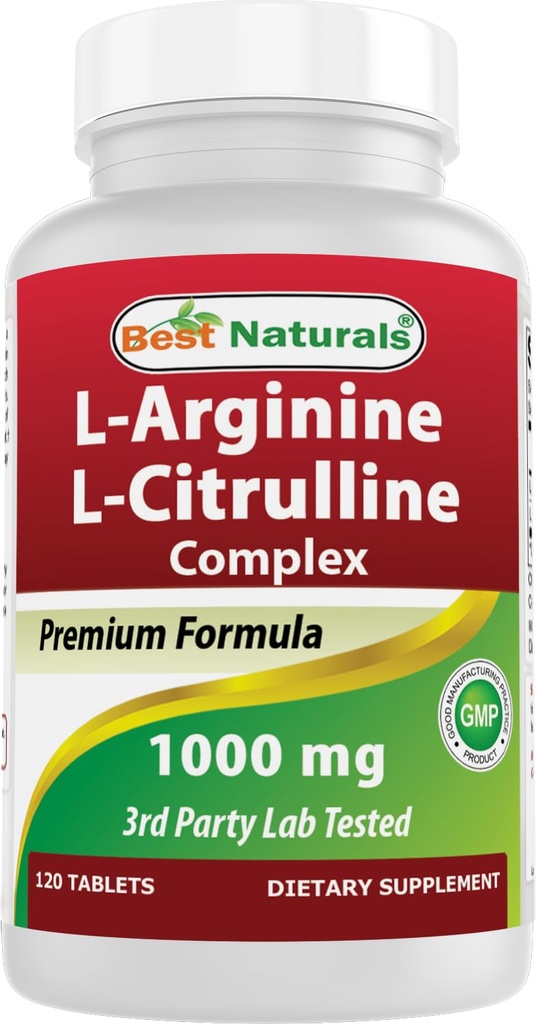 Najlepszy Naturals Arginine Citruline Complex 1000 Mg 120 Tablets