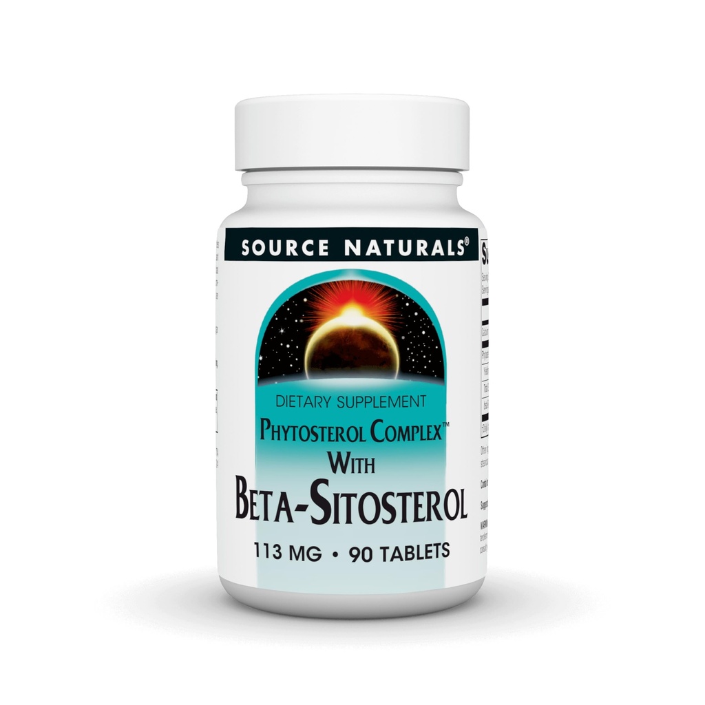 Źródło Naturals Phytosterol Complex z Beta- Sitosterol, Wspomaga zdrowe Cholesterol Poziomy *, 113 mg - 90 Tabletki