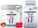 Heightener Kapsułki + Heightener Gummies - Natural Height Growth Supplement for Kids, Teens and Adult to Increase Bone Strength and Grow Taller Adult 124; Heightener Maximizer Pills with L- Arginine, Wapnia