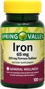 Spring Valley - Żelazko 65 mg, 100 tabletek
