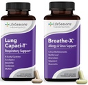 LifeSeasons Breathe- X z Lung Capaci- T - Alergia i Wspomaganie układu oddechowego - Szybkie działanie Relief zatokowy - Zwiększa pojemność tlenu i zmniejsza Mucus - 180 Kapsułki