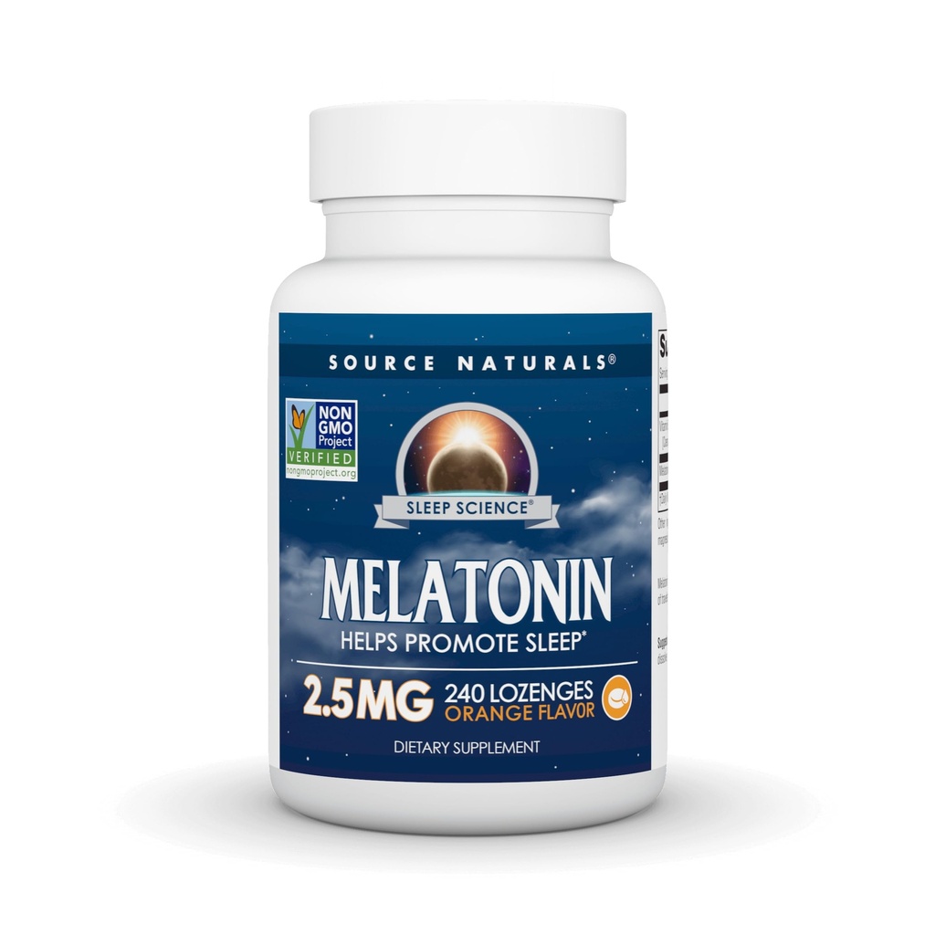 Źródło Naturals Melatonin 2,5 mg - 240 Pomarańczowe Lozenges