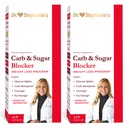 Dr. Stephanie 's Mealtime Carb & Sugar Blocker - Reduce trawione węglowodany & Cukry, Stymulant- Free (2 Pack)