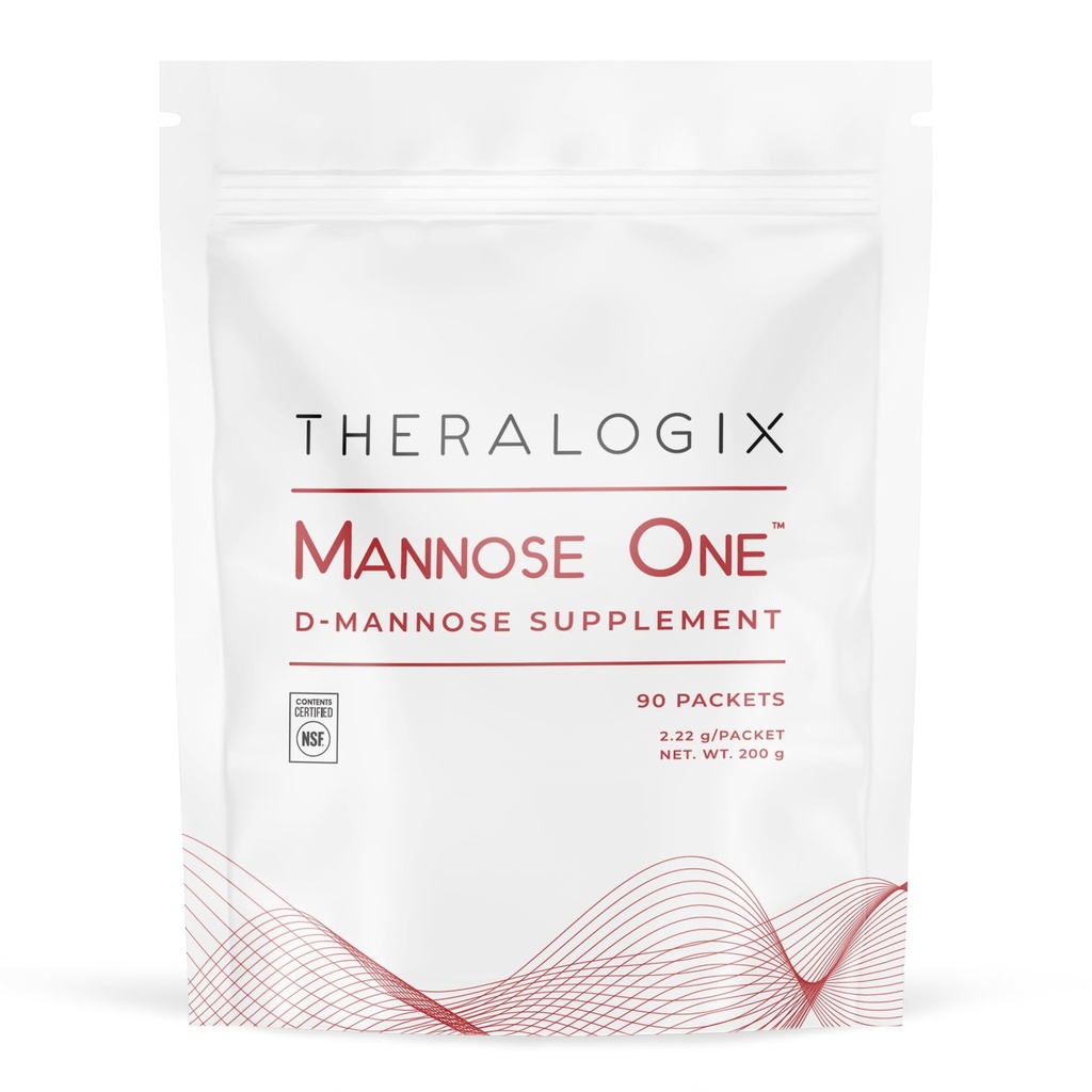 Theralogix Mannose One D- Mannose Powder - 90- Day Supply - Supplies Tract Health z 2000 mg D- Mannose * - NSF Certified - 90 Pakiety