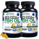 (Pack of 2) Natural Antarctic Wild Caught Omega 3 Fish Oil DPA- EPA- DHA Supplement 2,900 Miligrams Triple Strength Ultra Pure Concentrated SoftGels - No Fish Desting Burps